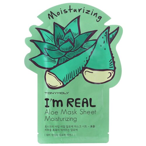 TONY MOLY тканевая маска I’m Real Aloe, 21 г, 21 мл