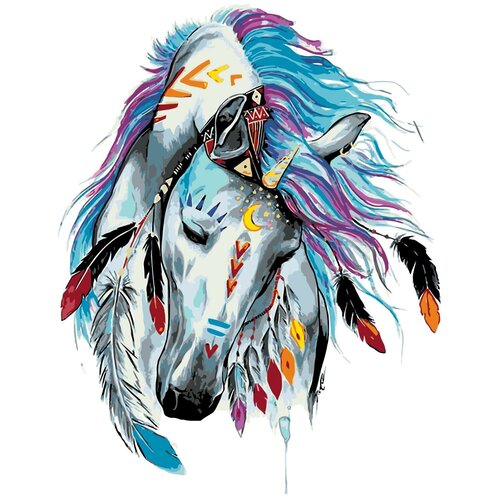Красочная лошадь Раскраска по номерам на холсте Живопись по номерам красочная загорелая девушка раскраска картина по номерам на холсте