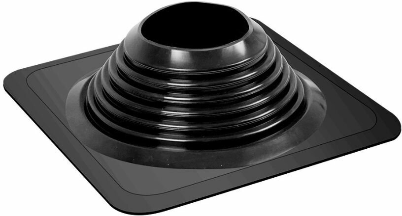 фото Узел прохода через кровлю, кровельная проходка, уплотнитель кровли прямой 180-330 мм черный, Везувий