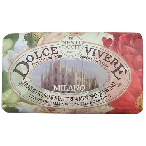 Nesti Dante Мыло кусковое Dolce Vivere Milano, 250 мл, 250 г nesti dante мыло кусковое dolce vivere pisa 250 мл 250 г