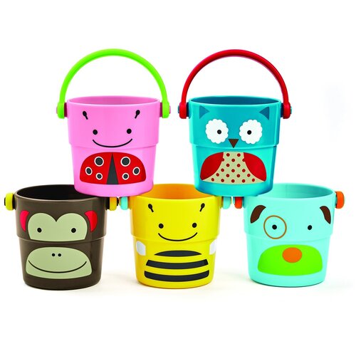 фото Набор для ванной skip hop zoo stack & pour buckets (sh 235355) голубой