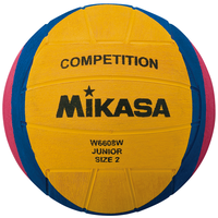 Мяч для водного поло (размер 2) Mikasa W6608W, желтый/синий/розовый
