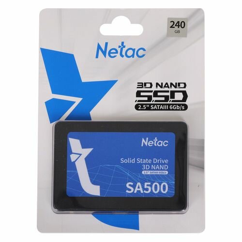 SSD-накопитель Netac SSD 2,5"" SATA-III SA500 240GB NT01SA500-240-S3X TLC - фотография № 4