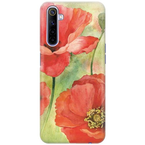 RE: PA Чехол - накладка ArtColor для realme 6 с принтом Алые маки re pa чехол накладка artcolor для nokia 2 4 с принтом алые маки