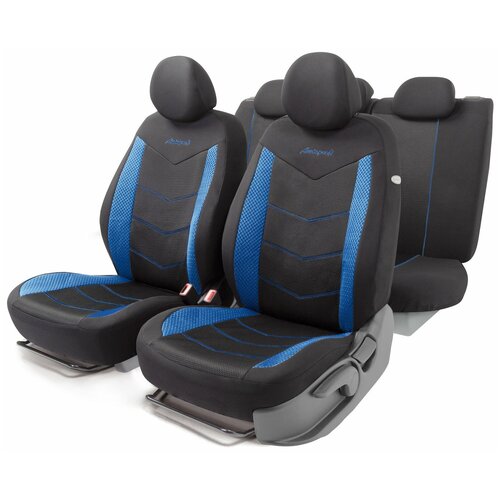 фото Универсальные чехлы на сиденья aeroboost autoprofi, черно-синие