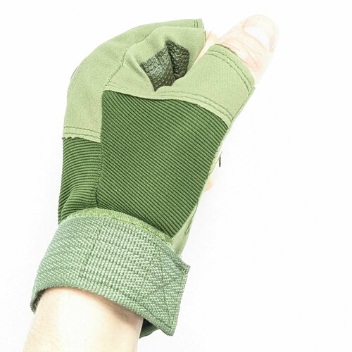 Тактические перчатки (без пальцев) XL, олива XL олива