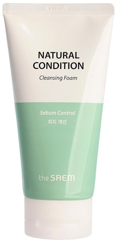 Очищающая пенка для жирной кожи [The Saem] Natural Condition Cleansing Foam Sebum Control