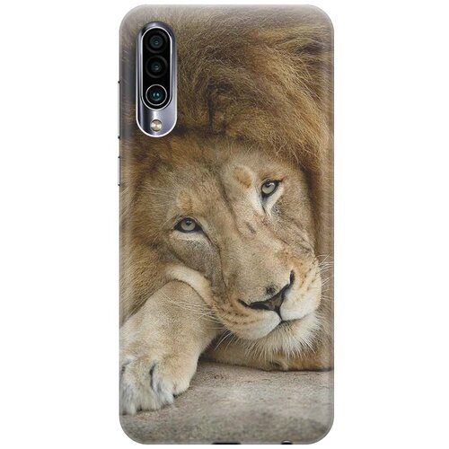 фото Cиликоновый чехол на meizu 16xs / мейзу 16 икс эс с принтом "спокойный лев" gosso