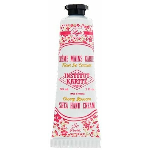 INSTITUT KARITE PARIS Лёгкий крем для рук с маслом ши Creme Mains Karite Fleur De Cerisier (30 мл)