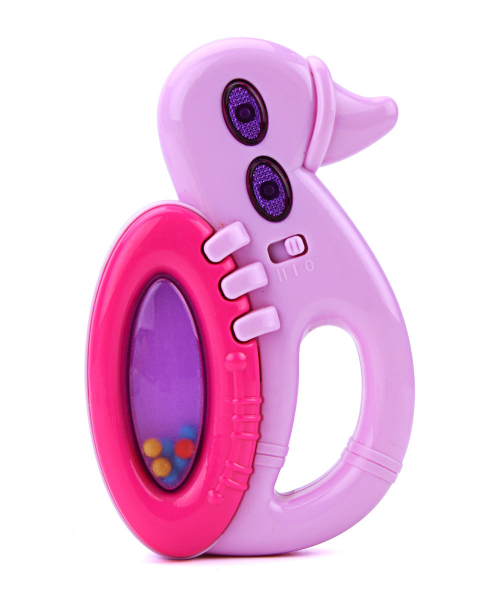 Развивающая игрушка-погремушка Pituso Уточка (свет, звук) (розовый)