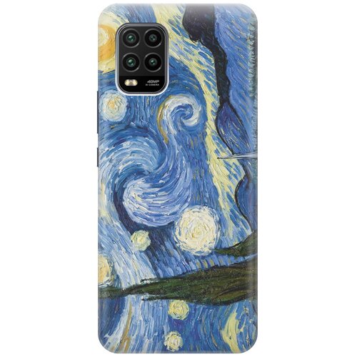 фото Cиликоновый чехол на xiaomi mi 10 lite / сяоми ми 10 лайт с принтом "звездная ночь" gosso