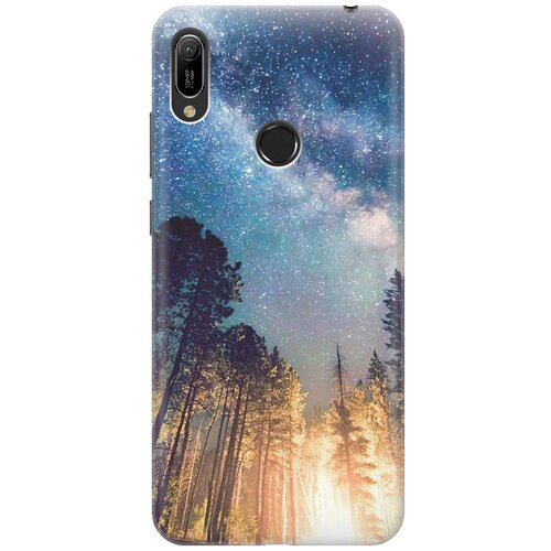 фото Cиликоновый чехол на huawei y6 pro 2019 / хуавей у6 про 2019 с принтом "млечный путь" gosso