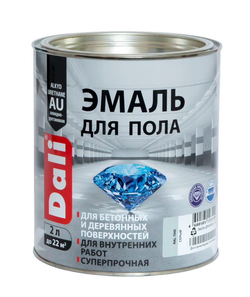 Dali эмаль для пола 2 л RAL 3009