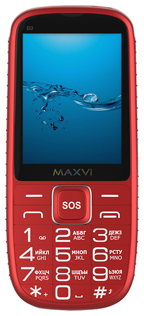 Телефон MAXVI B9, красный