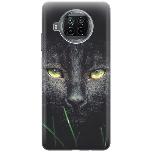 фото Cиликоновый чехол на xiaomi mi 10t lite / сяоми ми 10т лайт с принтом "кошка в темноте" gosso