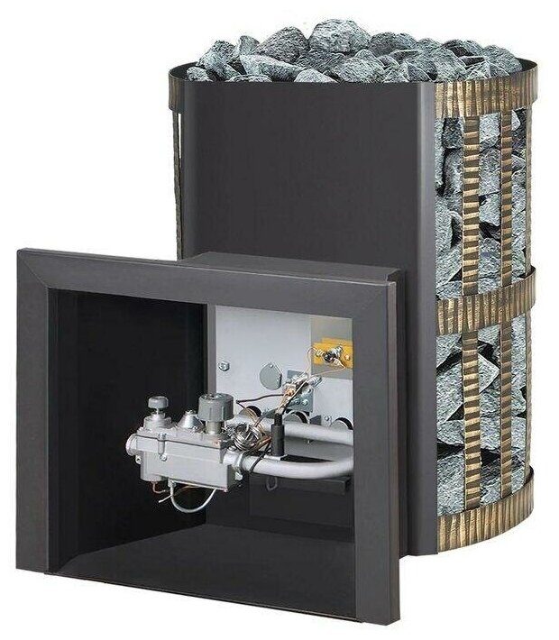 фото Газодровяная банная печь Везувий Газодровяная Скиф Ковка 18 (ДТ-3)