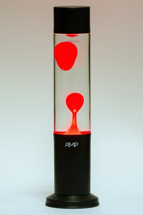 Лава лампа Amperia Tube Красная/Прозрачная (39 см) Black