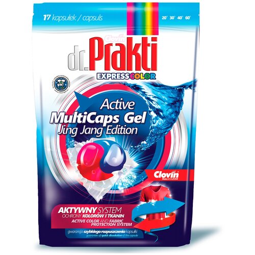 Dr.Prakti капсулы Express Color Duo caps (MultiCaps Gel) для цветного белья, пакет, 17 шт.