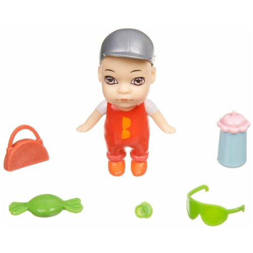 Набор игровой BONDIBON куколка OLY в кепке/в шляпе и аксессуарами в банке, мальчик (ВВ3827)