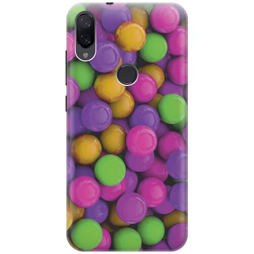 фото Cиликоновый чехол на xiaomi mi play / сяоми ми плей с принтом "разноцветные драже" gosso