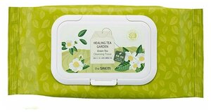The Saem салфетки очищающие с экстрактом зеленого чая Healing Tea Garden, 60 мл, 240 г, 60 шт.
