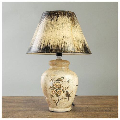 фото Лампа настольная risalux "птица в цветочном саду", е14, 220 в, 35,5*24,5*24,5 см