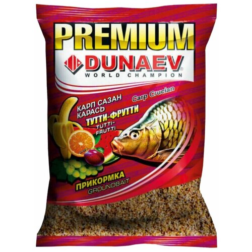 dunaev прикормка dunaev premium карп сазан ананас 1 кг 2 шт Прикормка DUNAEV-PREMIUM Карп Сазан Тутти-Фрутти 1000гр