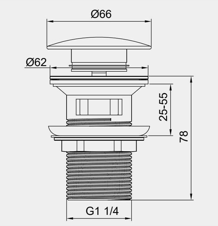 Донный клапан автомат Panta PT-SS01-CR - фотография № 2