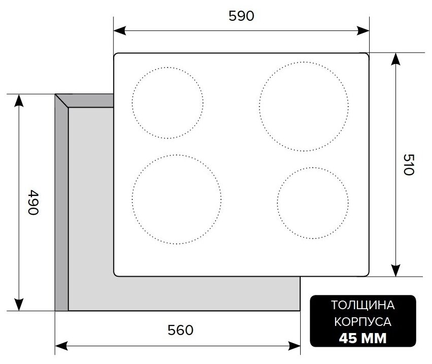 Электрическая варочная панель LEX EVE 640 C IV LIGHT, бежевый - фотография № 2