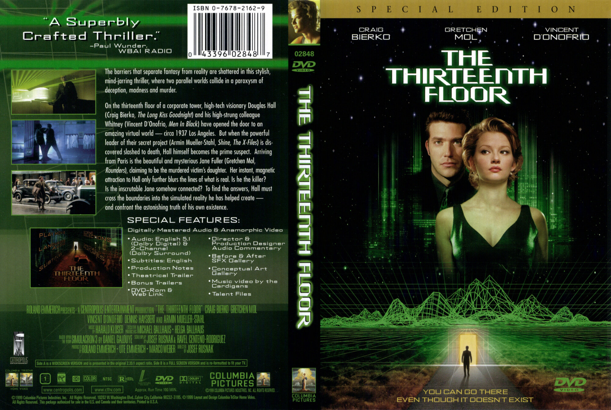 Special edition Фильм Тринадцатый этаж (the thirteenth floor) DVD на языке оригинала
