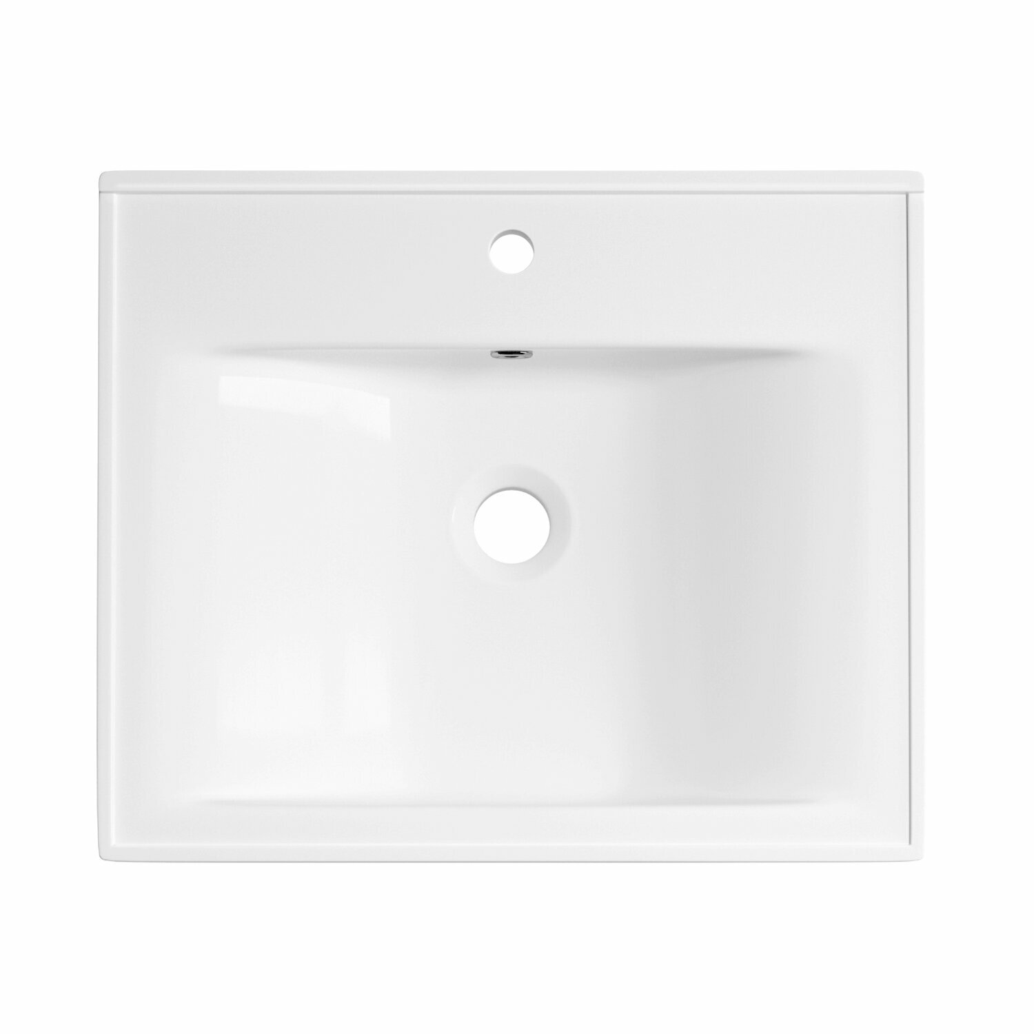 Подвесная/мебельная раковина для ванной Wellsee FreeDom 151101001 в наборе 2 в 1: раковины 2 шт, ширина одного умывальника 50 см, цвет глянцевый белый - фотография № 3