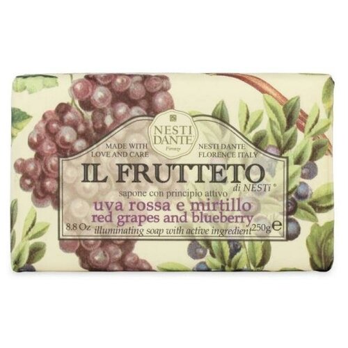 Nesti Dante Мыло кусковое Il Frutteto Red grapes and Blueberry, 250 г