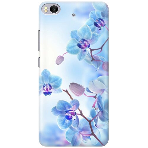 фото Cиликоновый чехол на xiaomi mi 5s / сяоми ми 5 эс с принтом "голубые орхидеи" gosso