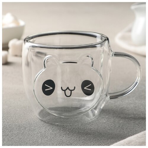 фото Кружка с двойными стенками "панда" 300 мл 13х9,5х8,5 см 4711655 сима-ленд