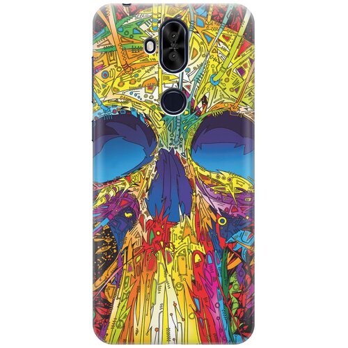 фото Re:pa накладка transparent для asus zenfone 5q / 5 lite zc600kl с принтом "череп красок"