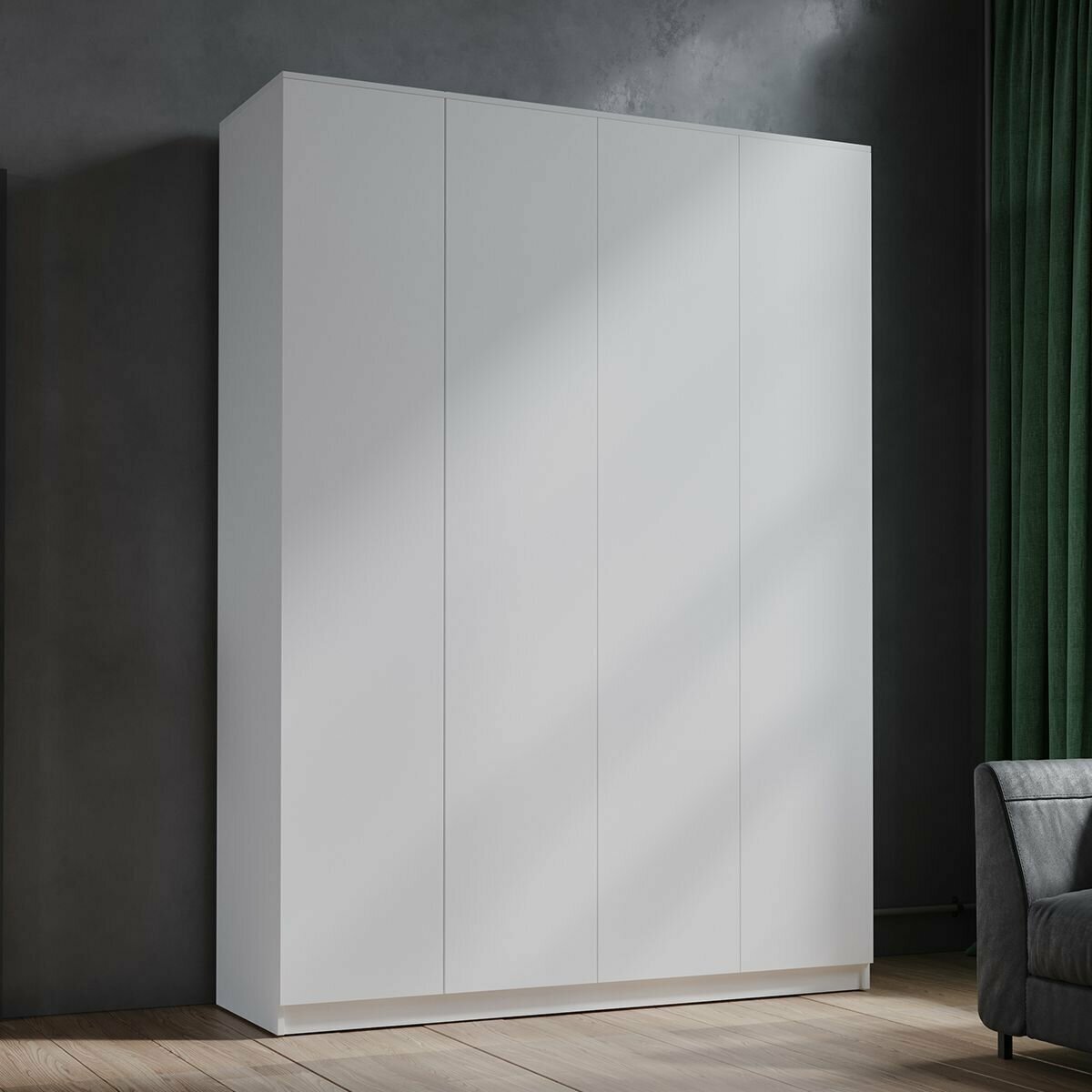 фото Шкаф распашной четырехдверный Дева ШК-015. Белый 2200*2000*514