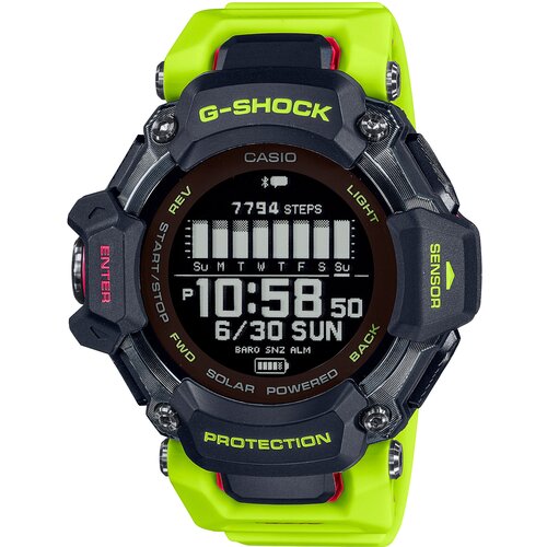 Наручные часы CASIO GBD-H2000-1A9, черный, желтый наручные часы casio g shock gbd h2000 1a9 зеленый