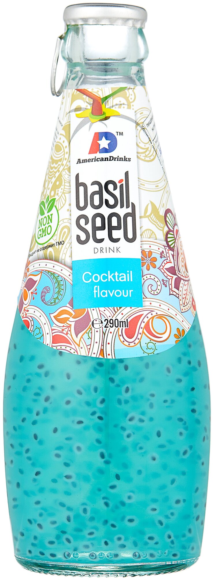 Напиток безалкогольный Basil Seed "Экзотический коктейль" 290 мл. с/б - фотография № 1