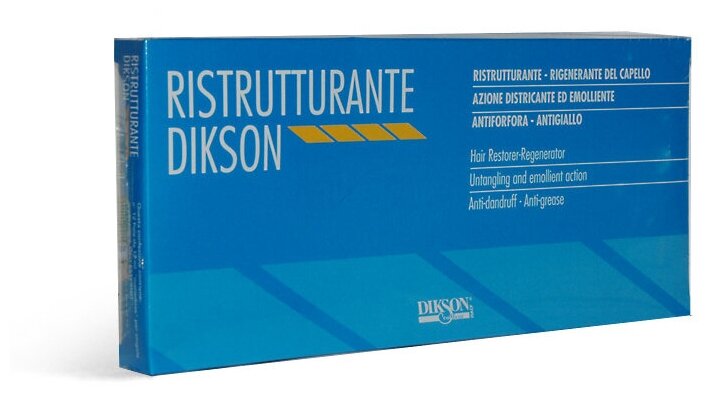 Dikson FIXer: Реструктурирующий комплекс в ампулах (Ristrutturante), 12 шт по 12 мл