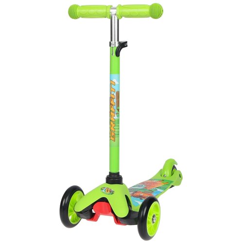 фото Самокат 3-х кол. "жираф", колеса pu 120/80 мм, abec 7 (graffiti)