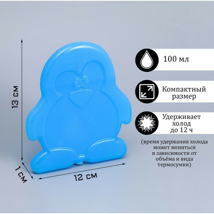 Мастер К Аккумулятор холода "Мастер К", 100 мл, 13 х 12 х 1 см, синий