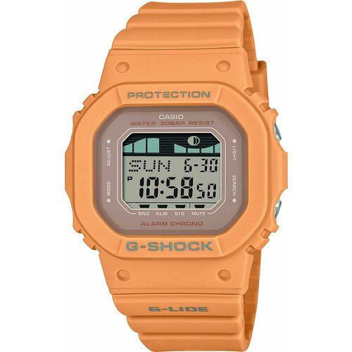 фото Наручные часы casio японские наручные часы casio g-shock glx-s5600-4 с хронографом, оранжевый