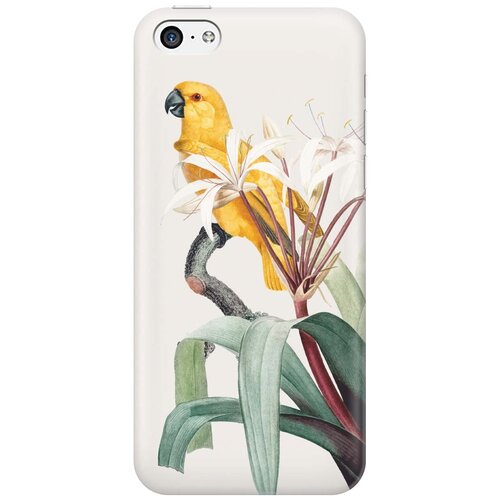 фото Cиликоновый чехол желтый попугай на apple iphone 5c / эпл айфон 5с re:pa