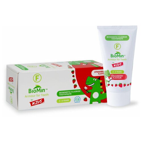 Зубная паста для детей BioMin F Strawberry 50g (клубника)