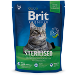 Brit Premium adult cat sterilised chicken производство Россия, Брит 2 кг - изображение