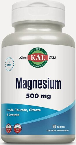 Изображение товара Таблетки KAL Magnesium, 100 г, 500 мг, 60 шт.