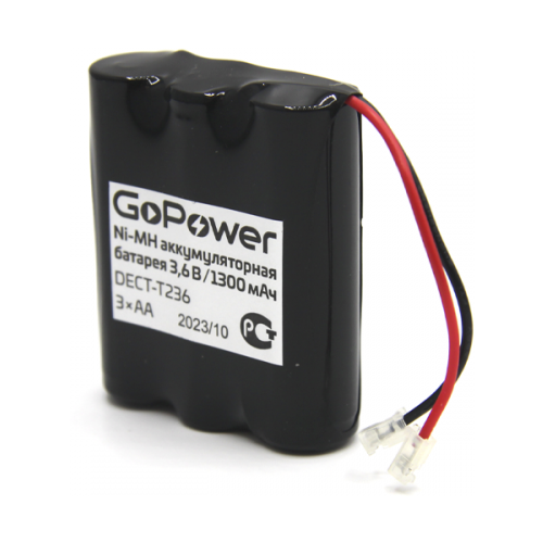 ABC Аккумулятор GoPower T236 00-00015312, 3.6В 1300мАч Ni-MH 3xAA, для радиотелефонов DECT (1шт./уп.) (oem)