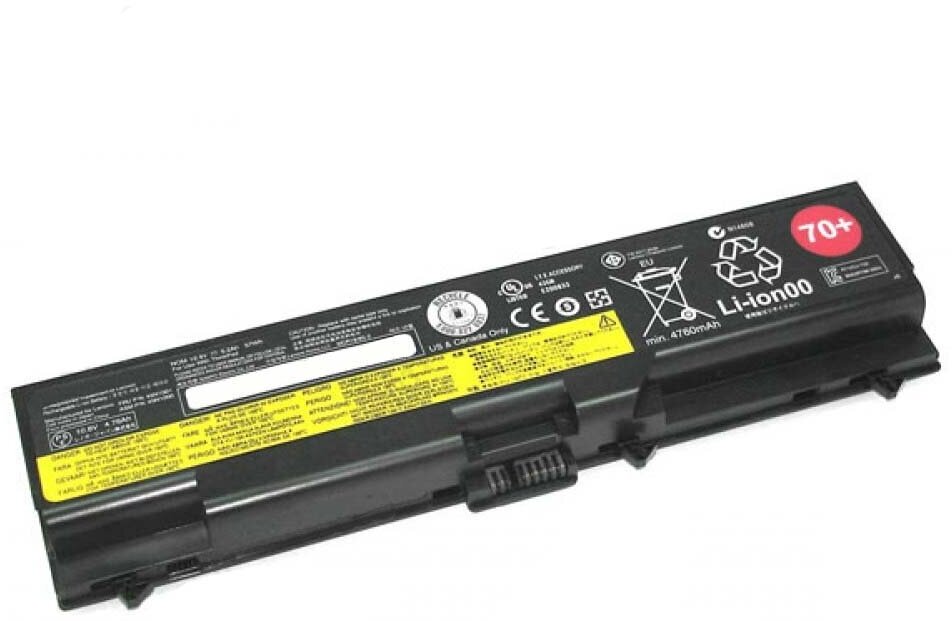 Аккумулятор 42T4753 70+ для ноутбука Lenovo ThinkPad T430 10.8V 57Wh (5270mAh) черный