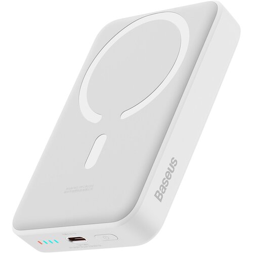 Внешний аккумулятор Baseus Magnetic Mini Wireless Fast Charge Power Bank 10000mAh 30W с кабелем Type-C to Type-C 30cm PPCX110002 Белый 900000₽