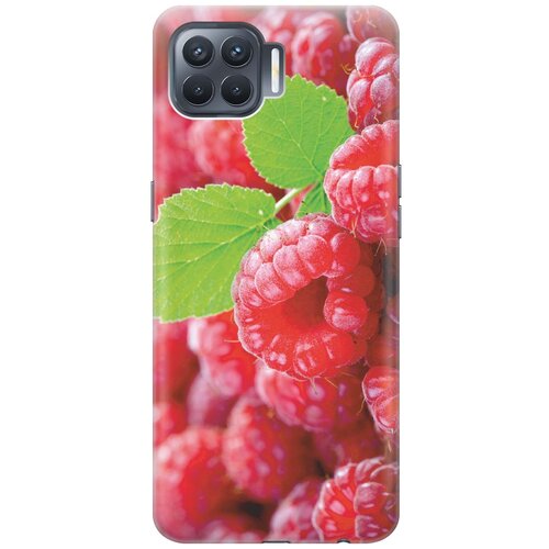 фото Cиликоновый чехол на oppo reno4 lite / оппо рено4 лайт с принтом "малинка" gosso